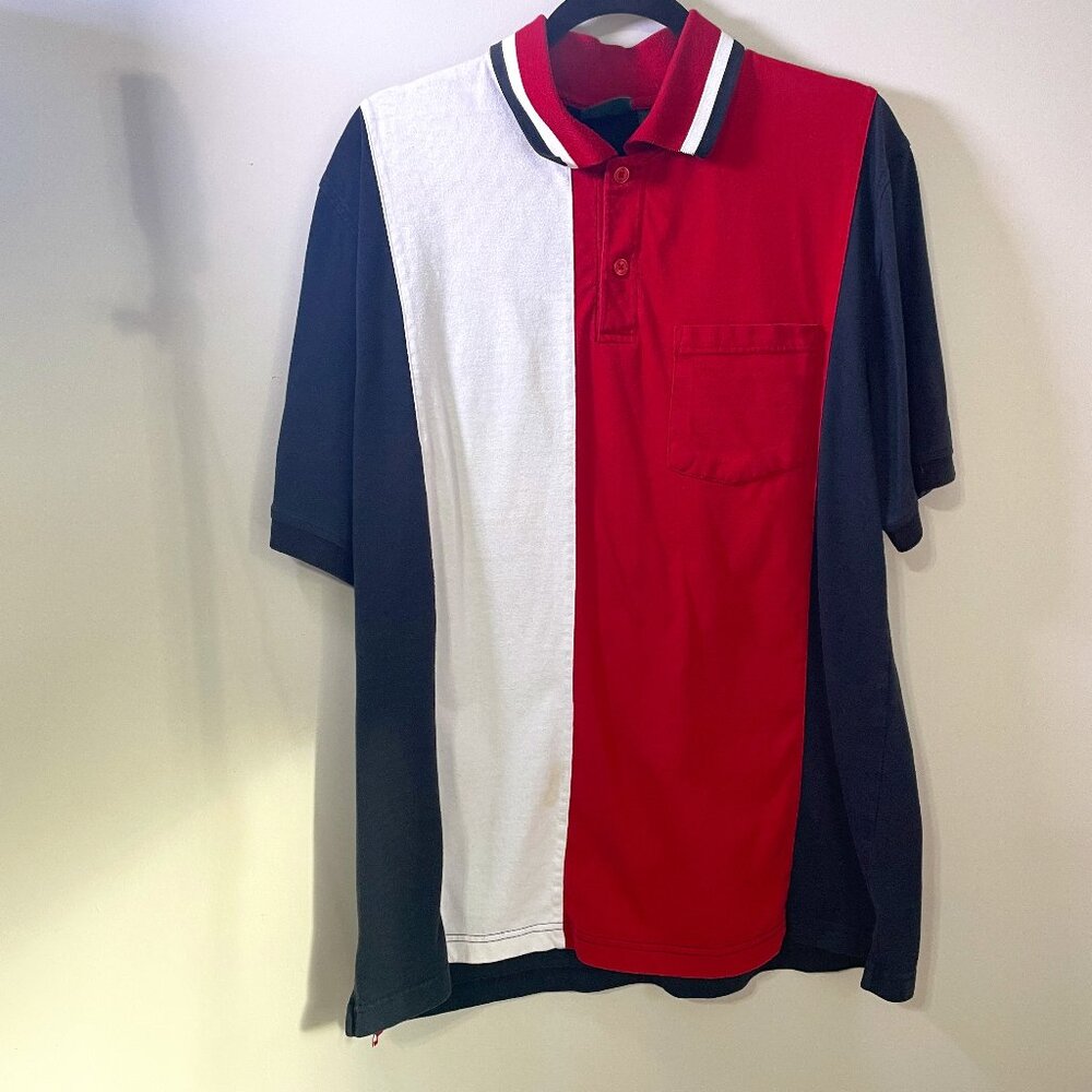 Men's Large Scandia Red Black & White Scandia Polo